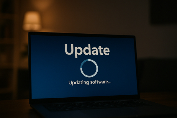 Tela real do Windows Update