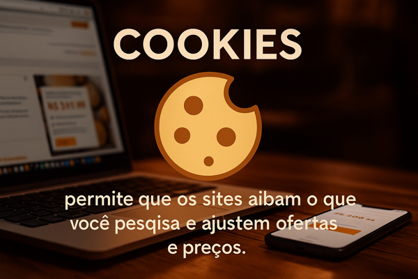 Representação visual de cookies e personalização de preço