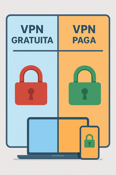 Comparação entre VPN gratuita e VPN paga