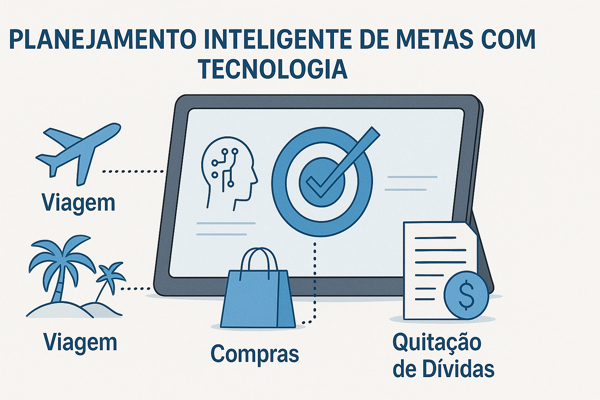 Planejamento de metas financeiras com tecnologia