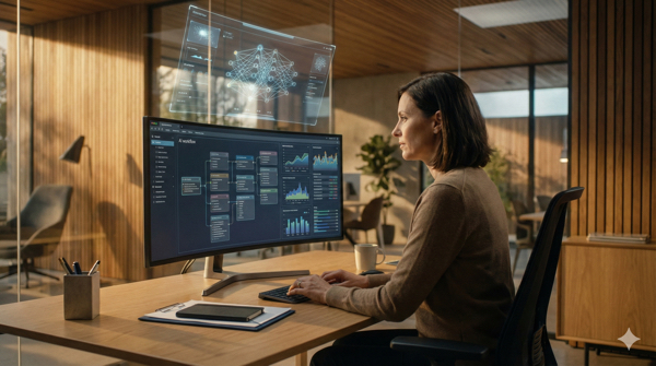 Fluxo de trabalho moderno integrado com inteligência artificial