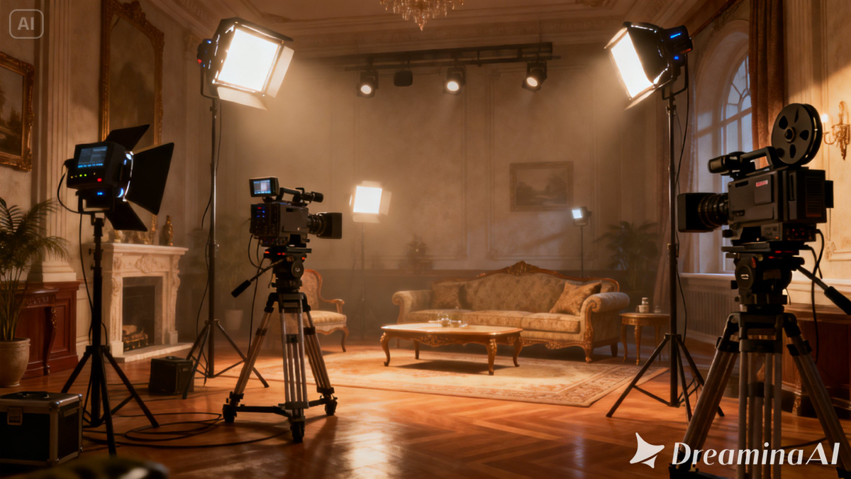 Cena cinematográfica hiper-realista gerada por inteligência artificial